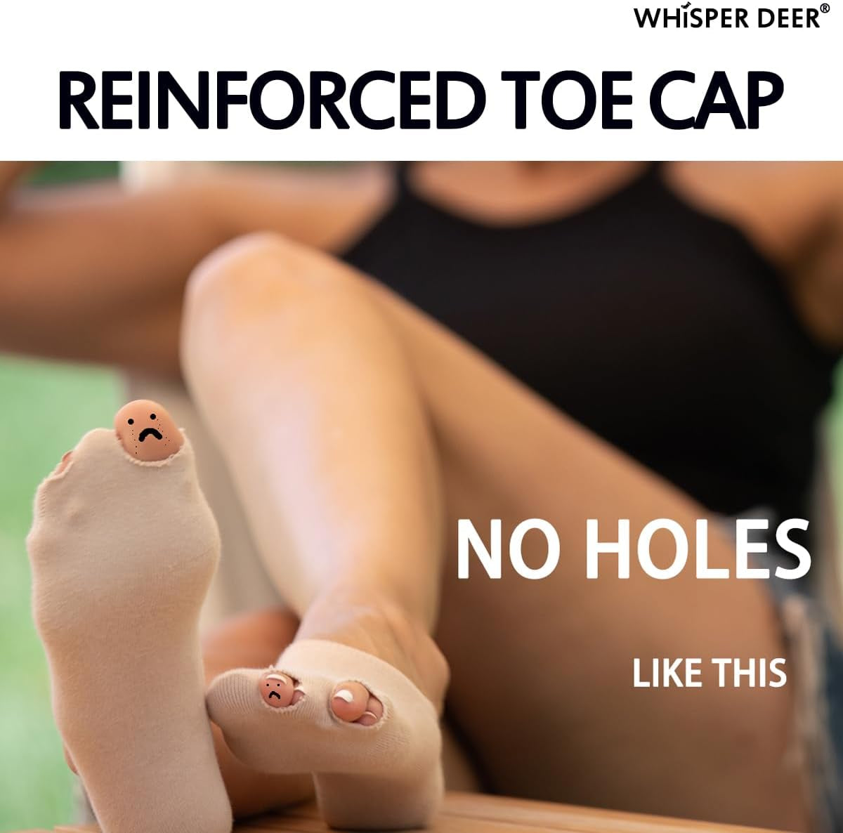 No Show Liner Socks Women - (Size 4-7/7-10/10-13) Low Cut Invisible Cotton Sneaker Socks with Non Slip Grips