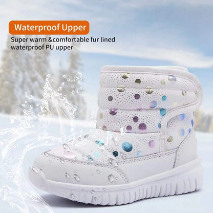 GUBARUN Boys Girls Toddler Snow Boots Waterproof Slip Resistant Outdoor Kids Winter Shoes