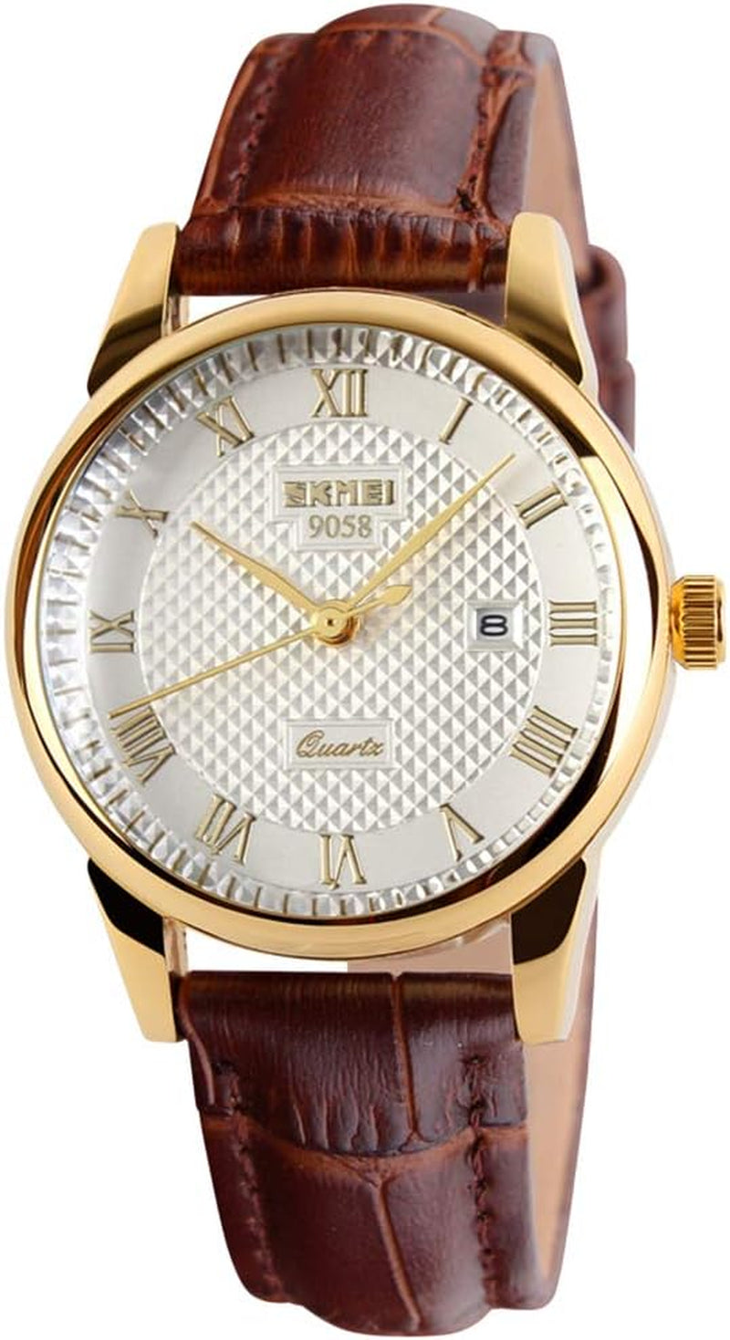 Women'S Watches for Ladies Female Black Leather Band Waterproof Fashion Casual Simple Dress Analog Day Date Business Light Wrist Watch