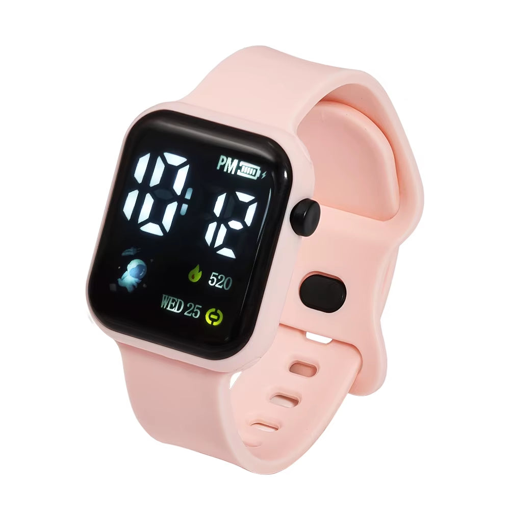 Simple Square Children'S Electronic Watch Astronaut Sports Electronic Watch Student Leisure Electronic Watch