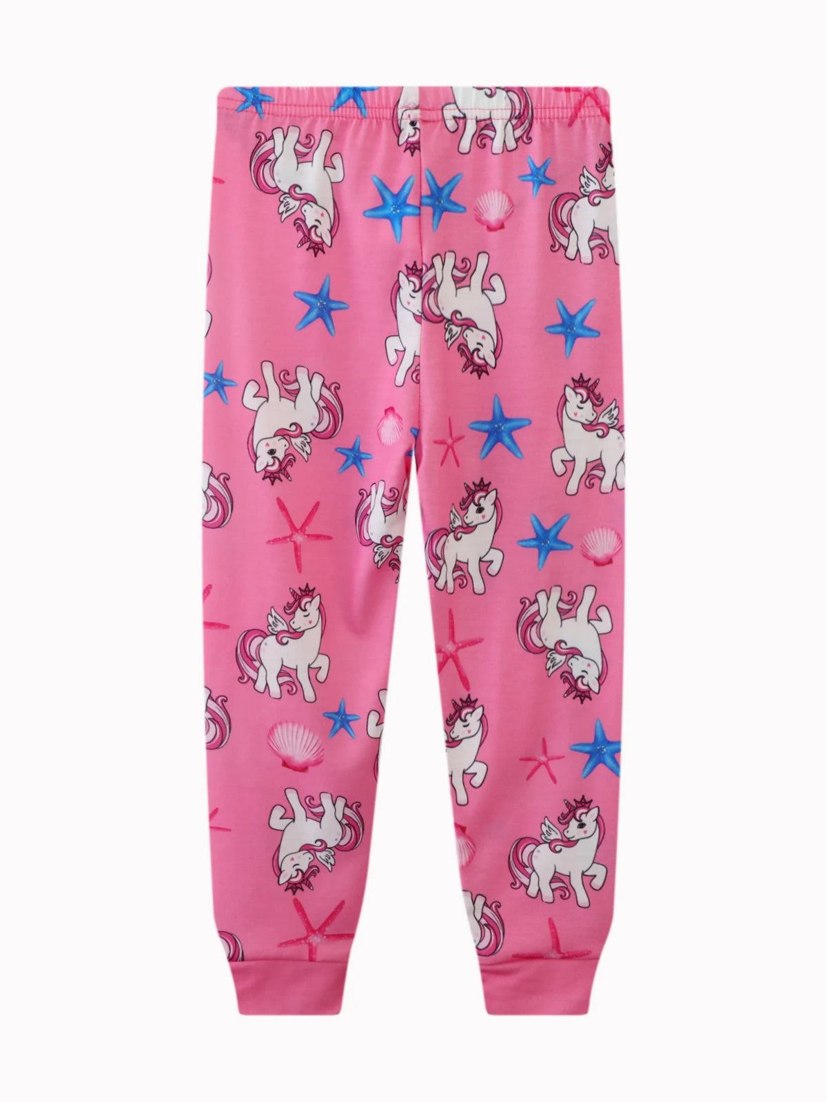 Girls Unicorn Cartoon Long Sleeve Pajamas Two Piece Set