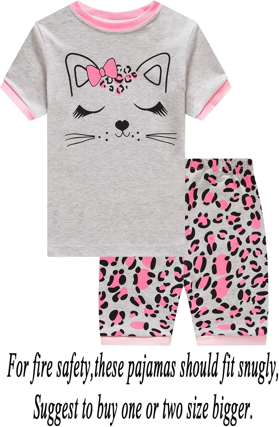 Little Girls Cotton Short Pajamas Summer Kids Clothes Toddler Toddler Pjs Sets