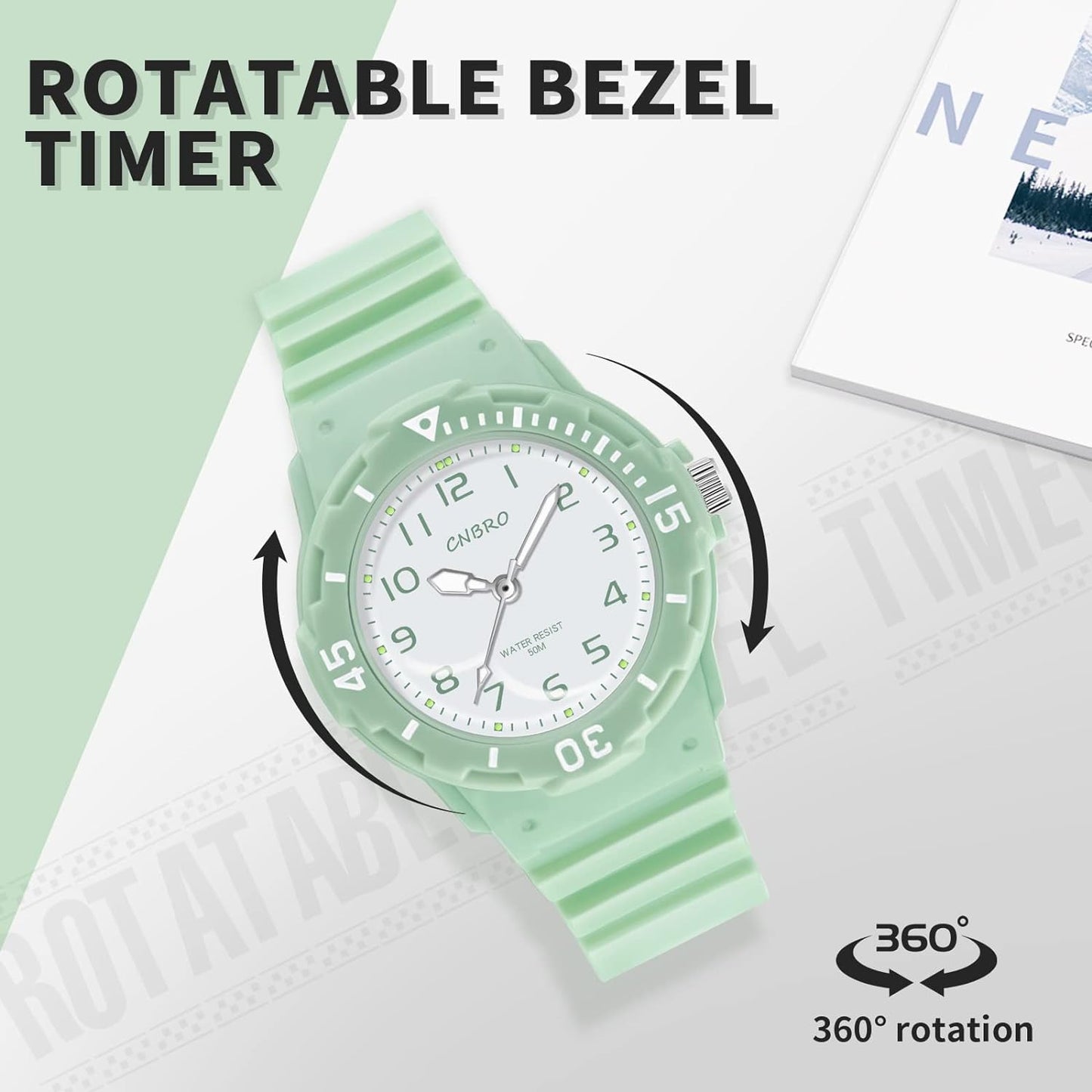 Women'S Sport Waterproof Nurse Minimalist Simple Analog Watch - Casual Ladies Watch in Rose Gold Pink