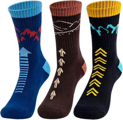 Men'S Hiking Socks Moisture Wicking Cushioned Crew Boot Socks