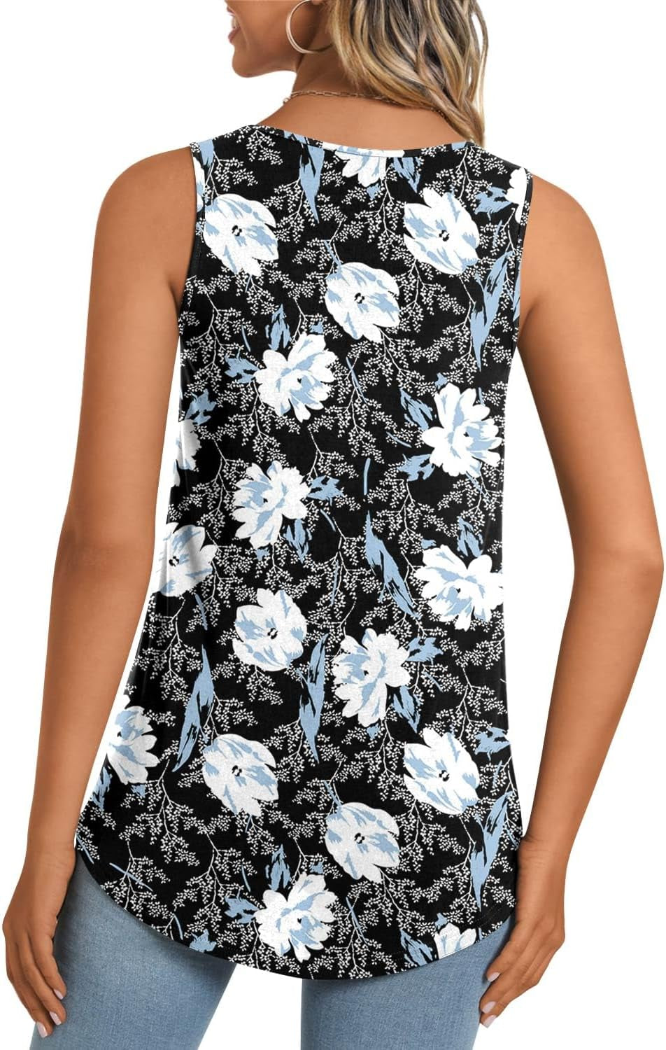Women'S Tank Tops 2026 Summer Tunics Casual Sleeveless Shirts Ladies Loose Fit Blouses S-4XL