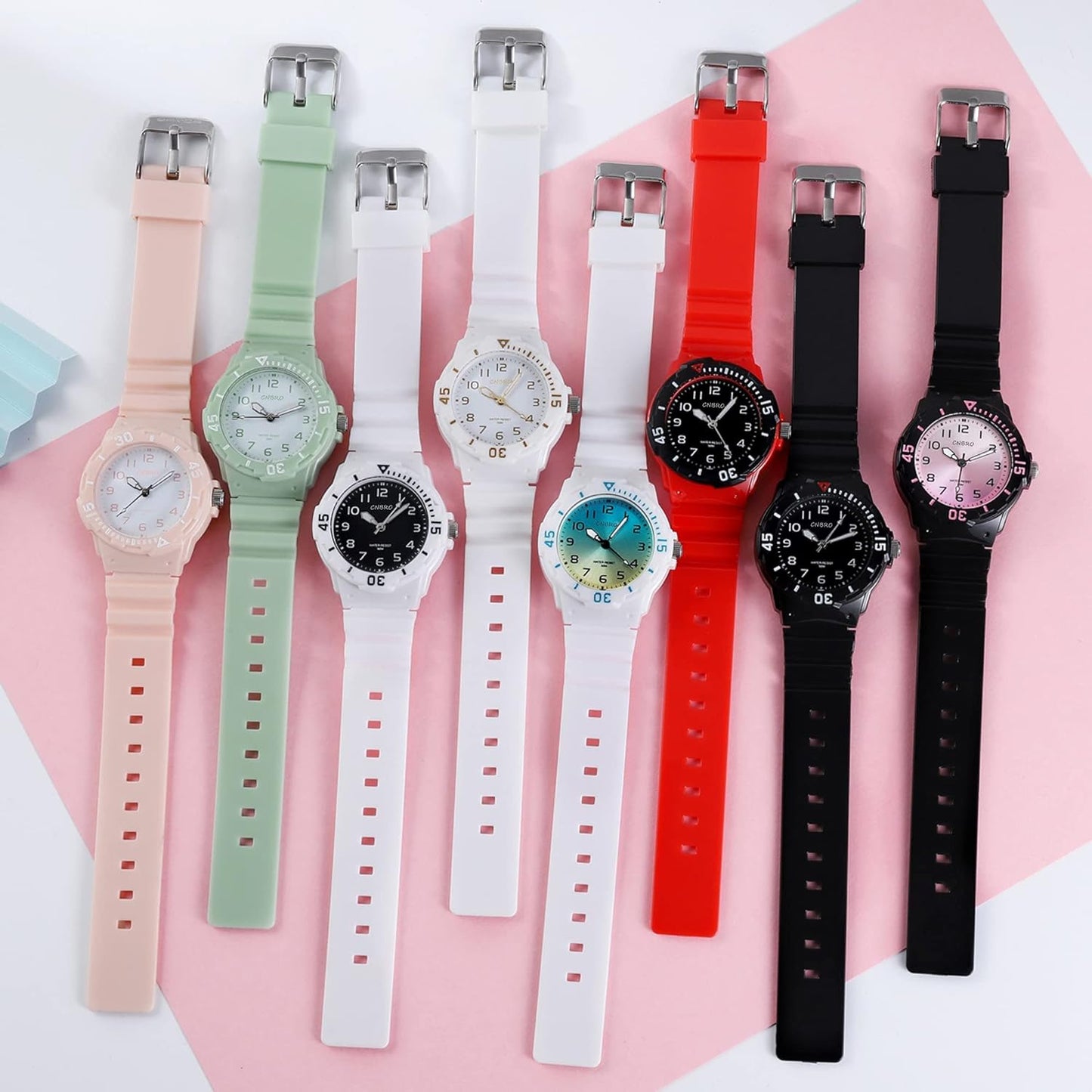 Women'S Sport Waterproof Nurse Minimalist Simple Analog Watch - Casual Ladies Watch in Rose Gold Pink