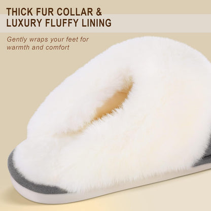 Women's Memory Foam Slippers with Non-Slip Sole for Indoor and Outdoor Use
