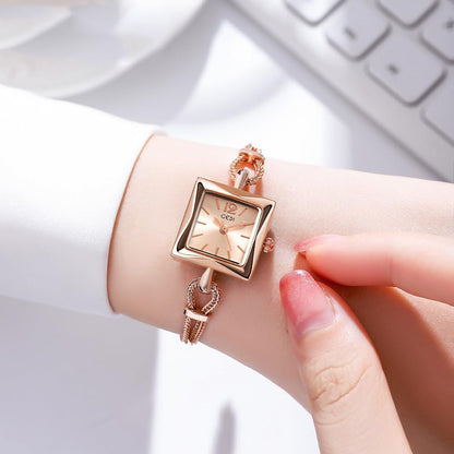 Women Bling Diamonds Rose Gold Watches Dress Analog Waterproof Quartz Watch for Female Mosaic with Glitter Diamonds Bracelet