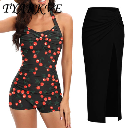 One Piece Swimwear 2024 plus Size XXL Monokini Polka Bikini Vintage Swimsuit Sexy Push up Bathing Suit Women Bodysuit Bather