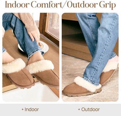 Women'S 100% Genuine Australian Sheepskin Scuff Slippers