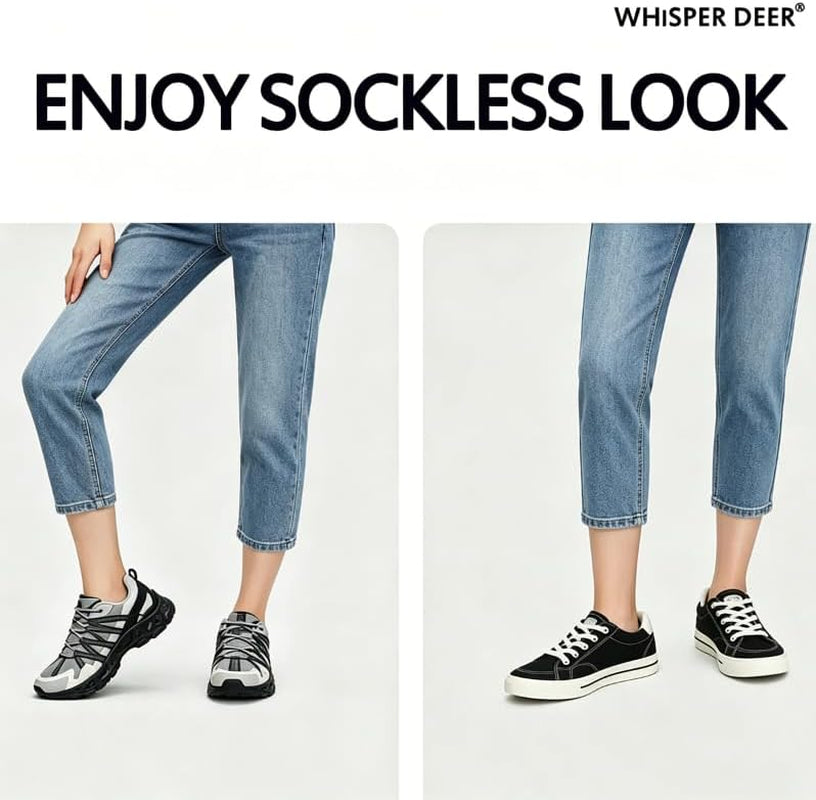 No Show Liner Socks Women - (Size 4-7/7-10/10-13) Low Cut Invisible Cotton Sneaker Socks with Non Slip Grips