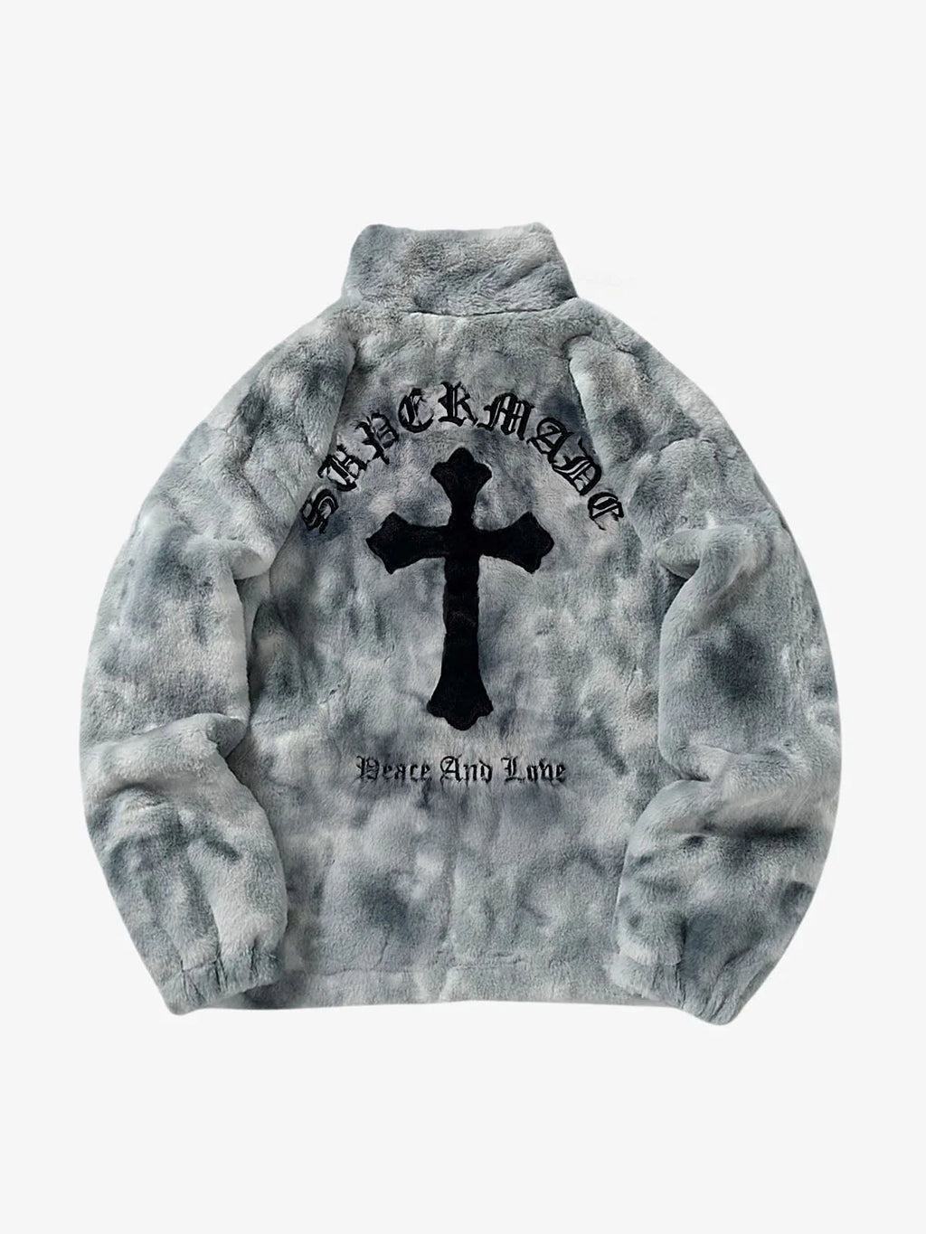 Heavy-Duty Faux Lambswool Tie-Dye Urban Jacket - 1558