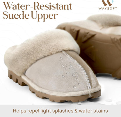Women's 100% Authentic Australian Sheepskin Scuff Slippers