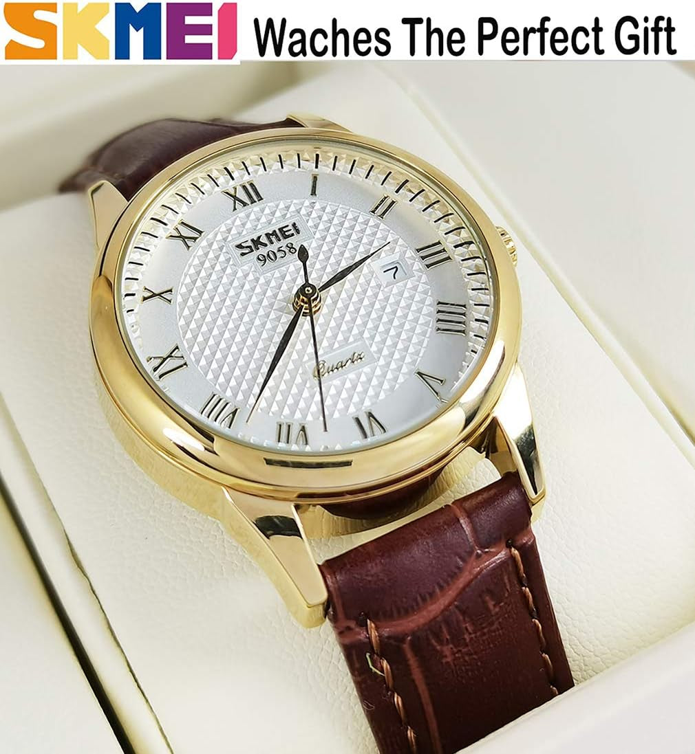 Women'S Watches for Ladies Female Black Leather Band Waterproof Fashion Casual Simple Dress Analog Day Date Business Light Wrist Watch
