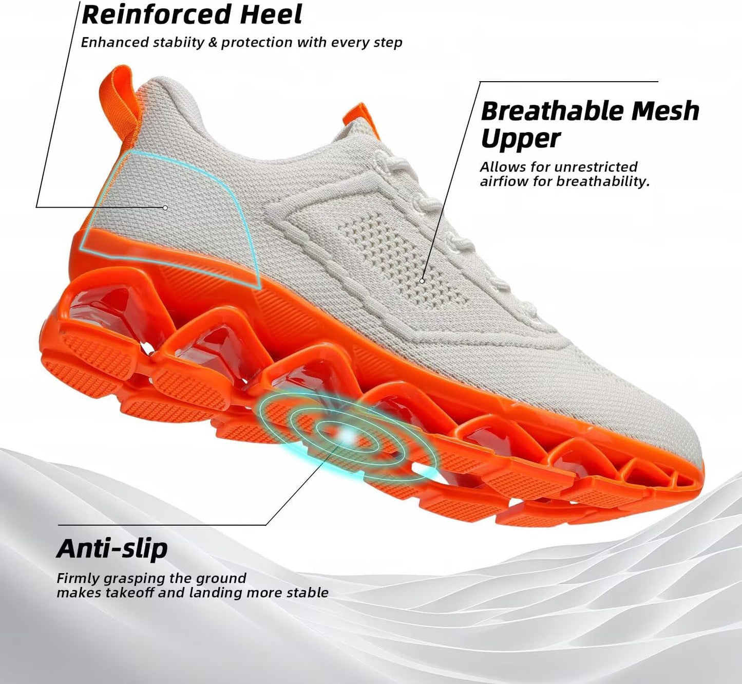 Womens Walking Shoes Fashion Running Tennis Blade Sneakers Mesh Breathable Athletic Sport Gym