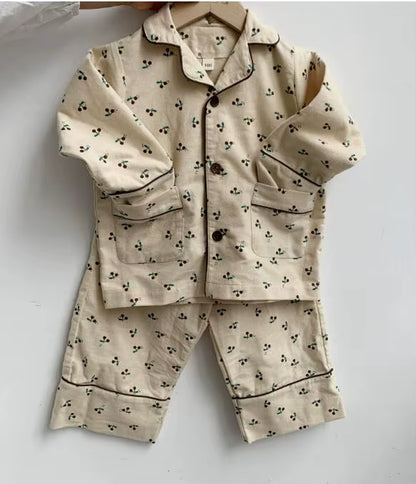 Cartoon Bear Kids Pajama Sets Children'S Clothing Cotton Pajama Set for Boys Girls Spring Autumn Home Clothing Two-Piece Set