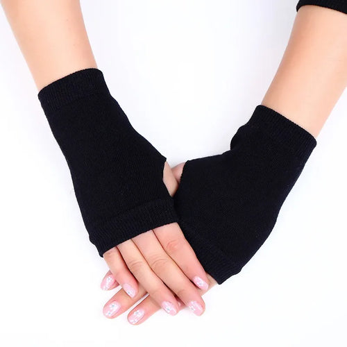 1 Pair Winter Gloves Female Fingerless Gloves without Fingers Women Cashmere Warm Winter Gloves Hand Wrist Warmer Mittens
