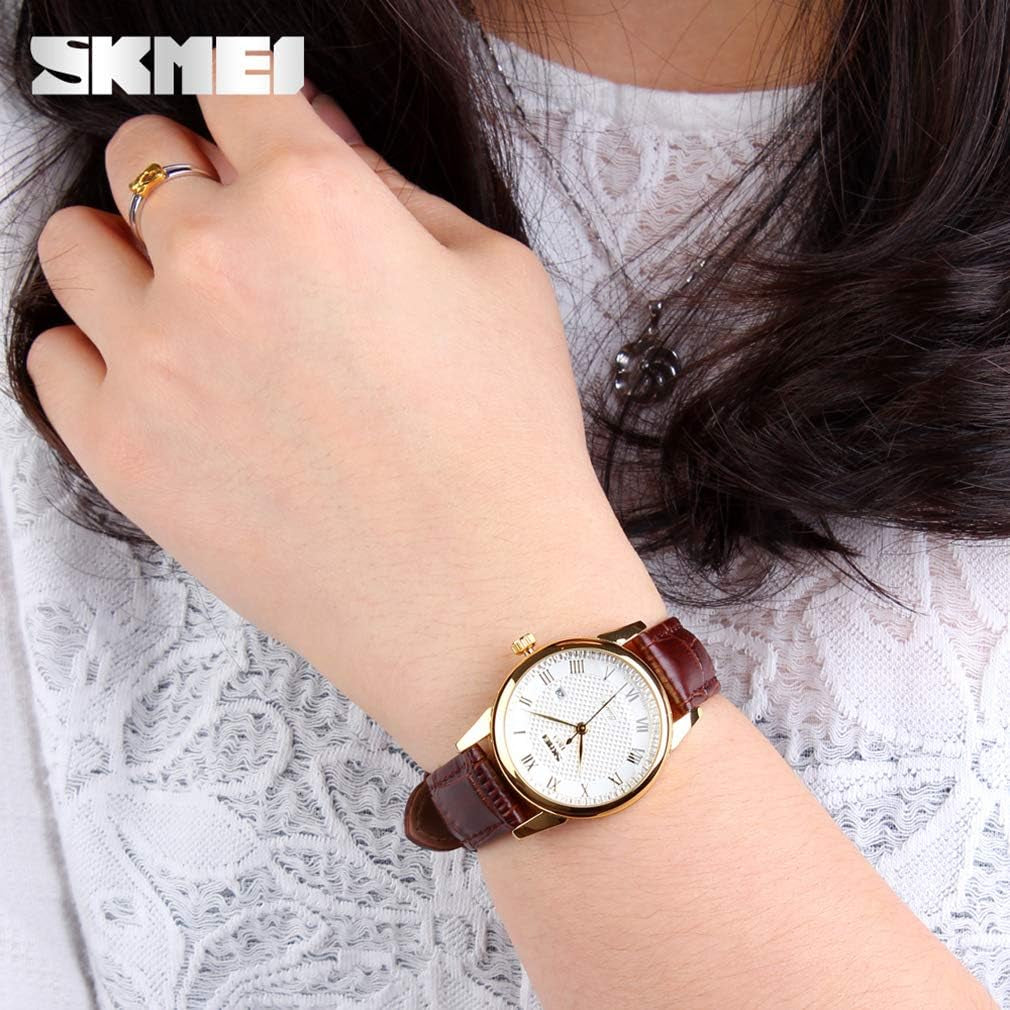 Women'S Watches for Ladies Female Black Leather Band Waterproof Fashion Casual Simple Dress Analog Day Date Business Light Wrist Watch