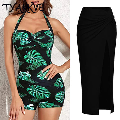 One Piece Swimwear 2024 plus Size XXL Monokini Polka Bikini Vintage Swimsuit Sexy Push up Bathing Suit Women Bodysuit Bather