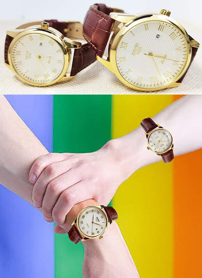 Women'S Watches for Ladies Female Black Leather Band Waterproof Fashion Casual Simple Dress Analog Day Date Business Light Wrist Watch