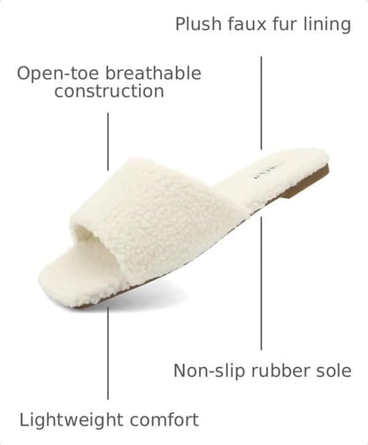 Women's and Men's Memory Foam Slippers with Plush Lining - Comfortable Slip-On House Shoes